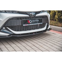 Накладка сплиттер на передний бампер Вар2 на Toyota Corolla XII Hatchback / Touring Sports